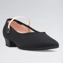 Bloch Accent Low Heel Canvas Character Shoe Black -Revolution Sale Store bl326 black 3