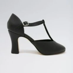 So Danca Leather T-Strapped 3 Inches Heel Character Shoes -Revolution Sale Store black sdch98 blk c 1