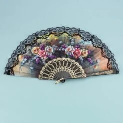 Black Floral Fan Assorted 3 Black Floral Fan Assorted -Revolution Sale Store c158 ids10