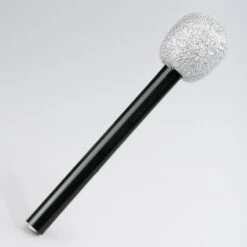 Silver Glitter Microphone - 25cm Long