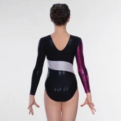 1st Position Jadyn Long Sleeved Leotard -Revolution Sale Store cherry black gym027 cher blk back 5