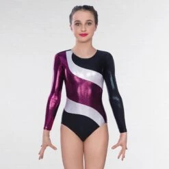 1st Position Jadyn Long Sleeved Leotard -Revolution Sale Store cherry black gym027 cher blk 5