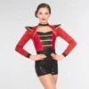 1st Position Red Sequin Sleeved Soldier Jacket -Revolution Sale Store cogl0085 1
