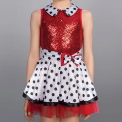 1st Position Dotty Collar Sequin Glitz Dress