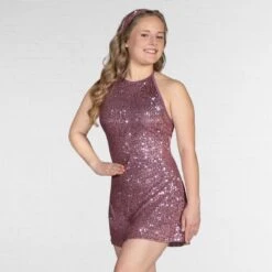 1st Position Halterneck Sparkle Glitz Dress 11 1st Position Halterneck Sparkle Glitz Dress -Revolution Sale Store cogl0142 01