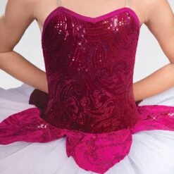 1st Position Sequin Velour Petal Tutu Dark Pink -Revolution Sale Store cotu0058 32