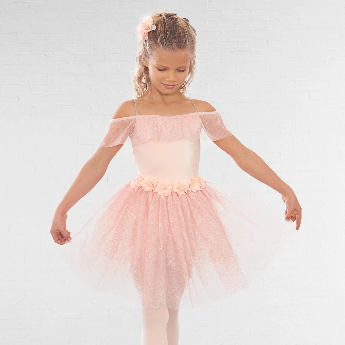 1st Position Romantic Tutu With Flowers And Glitter Net Skirt 3 1st Position Romantic Tutu With Flowers And Glitter Net Skirt - Image 3