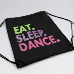 Capezio Eat.Sleep.Dance Drawstring Bag -Revolution Sale Store czb292 black 2