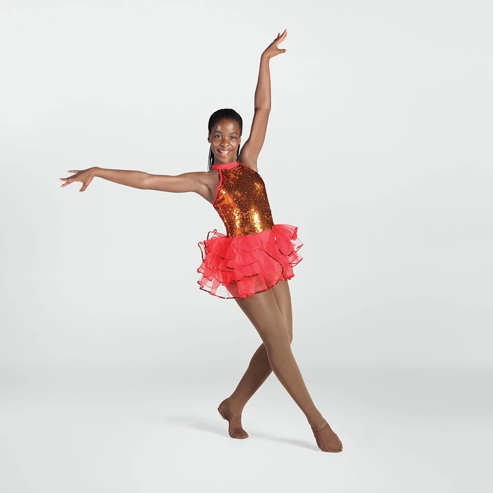 1st Position Sequinned Biketard With Peplum Skirt 4 1st Position Sequinned Biketard With Peplum Skirt - Image 4