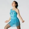 1st Position Sequinned Bodice Leotard With Fringe Skirt -Revolution Sale Store fpc23049 skyblue 1