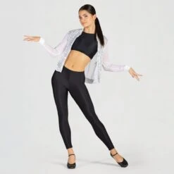 1st Position Sequin Bomber Jacket With Mesh Sleeves -Revolution Sale Store fpc24059 2024 004 silver