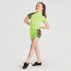 1st Position Raglan Sleeve T-shirt And Shorts With Sequin Trim 9 1st Position Raglan Sleeve T-shirt And Shorts With Sequin Trim -Revolution Sale Store fpc24087 2024 004 cyber green