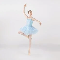 1st Position Pinch Front Sequin Tutu With Lace Trim -Revolution Sale Store fpc25009a light blue 005