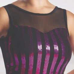 1st Position Metallic Half Peplum Leotard -Revolution Sale Store fpc25015a cerise 005