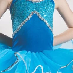 1st Position Velvet Bodice With Sequin Trim Tutu -Revolution Sale Store fpc25033a electric blue 005