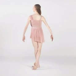 1st Position Diagonal Sequin Panelled Dress With Mesh Overlay -Revolution Sale Store fpc25044a soft pink 001