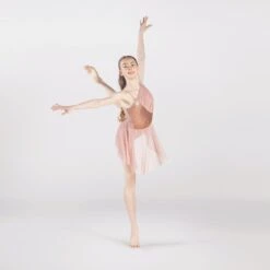 1st Position Diagonal Sequin Panelled Dress With Mesh Overlay -Revolution Sale Store fpc25044a soft pink 004