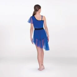 1st Position Stretch Mesh Asymmetric Skirted Leotard 15 1st Position Stretch Mesh Asymmetric Skirted Leotard -Revolution Sale Store fpc25083b 1 1