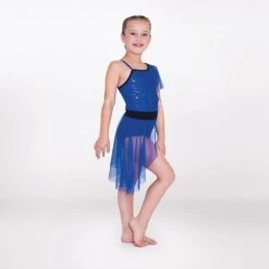 1st Position Stretch Mesh Asymmetric Skirted Leotard 10 1st Position Stretch Mesh Asymmetric Skirted Leotard -Revolution Sale Store fpc25083b 8 1