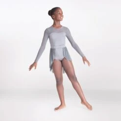 1st Position Mesh Yoke Leotard With Separate Skirt -Revolution Sale Store fpc25091b 1 1