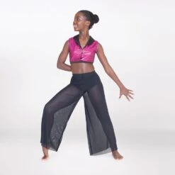 1st Position Mesh Trouser With Separate Collared Crop Top -Revolution Sale Store fpc25106b fpc25117b 5 1