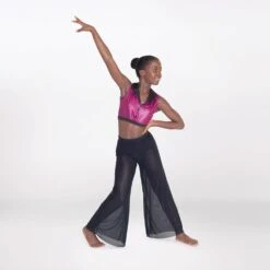 1st Position Mesh Trouser With Separate Collared Crop Top -Revolution Sale Store fpc25106b fpc25117b 3 1