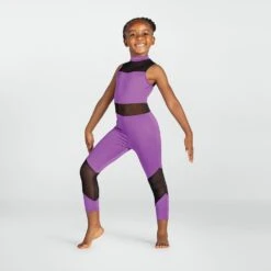 1st Position Mesh Panelled Catsuit -Revolution Sale Store fpc26001a pur may 2025 06