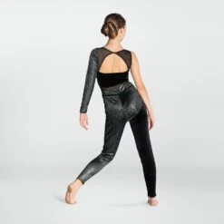 1st Position One Sleeved Leopard Print Unitard -Revolution Sale Store fpc26057a greani april 2025 02