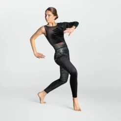 1st Position One Sleeved Leopard Print Unitard -Revolution Sale Store fpc26057a greani april 2025 05