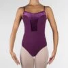 Intermezzo Velour Panelled Camisole Leotard -Revolution Sale Store im31542 garnet purple