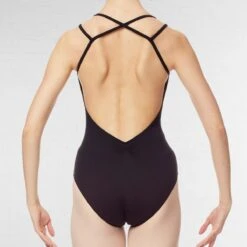 Intermezzo Double Strap Open Back Leotard -Revolution Sale Store im31559 blk b