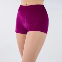 1st Position Jenna Stretch Velour Shorts -Revolution Sale Store magenta gym001 magenta 2