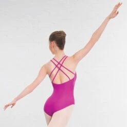 1st Position Ellie Double Strap Leotard (Matt Nylon) -Revolution Sale Store magenta pro101 mag back 1