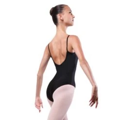 1st Position Lycra Low Back Leotard -Revolution Sale Store pl12l black 2 1