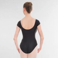 1st Position Alice Cap Sleeved Ruched Leotard (Matt Nylon) -Revolution Sale Store q26 blk back