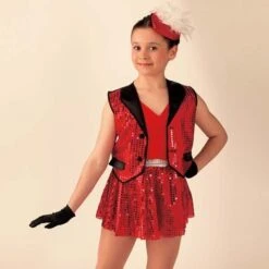 Sequin Skirt (Child One Size) 27 Sequin Skirt (Child One Size) -Revolution Sale Store red w25a 2 3
