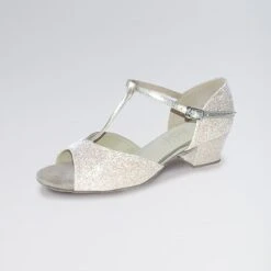 Roch Valley Stacey Ballroom Hologram Shoe With T-Bar Straps Cuban Heel