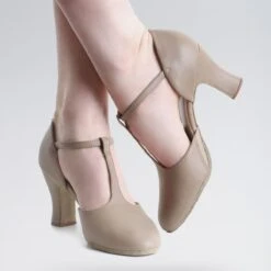 So Danca T-Bar Buckle Fastening Elasticated Gussets 2.5 Inches Heel Shoes -Revolution Sale Store sdch57 tan 2 2025