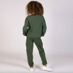 Pineapple Logo Crop Sweatshirt Child -Revolution Sale Store tl1645 khaki 5 1