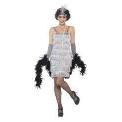 Flapper Costume With Short Dress -Revolution Sale Store ua2418 silver 1