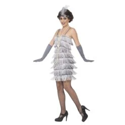 Flapper Costume With Short Dress -Revolution Sale Store ua2418 silver 2