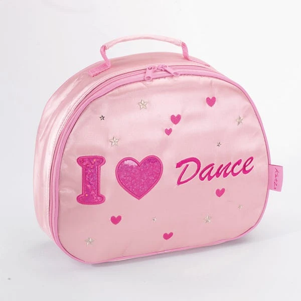 Katz I Heart Dance Satin Oval Vanity Case 1 Katz I Heart Dance Satin Oval Vanity Case