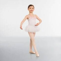 1st Position Flower Button Trim Tutu -Revolution Sale Store white dw02wht 0087 reworked 3